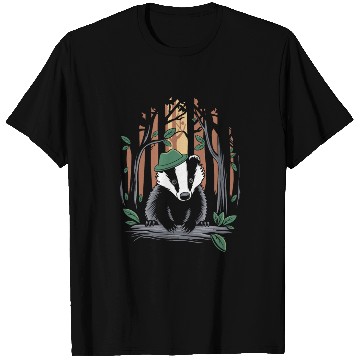 Discover Cottagecore Badge in Forest with Hat Charm T Shirts