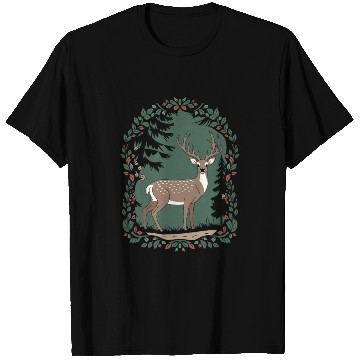 Discover Cottagecore Forest Deer Serenity T Shirts