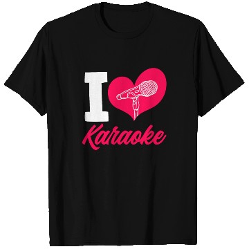 Discover I Love Karaoke Microphone Heart T Shirts