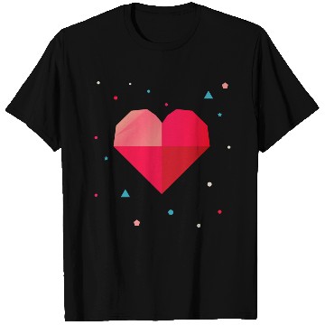 Discover Geometric heart - modern & colorful design T Shirts