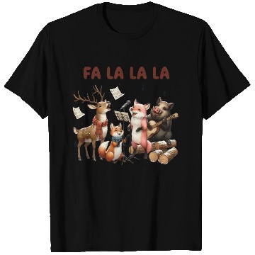 Discover Fa La La La Woodland Choir Christmas Vibes T Shirts