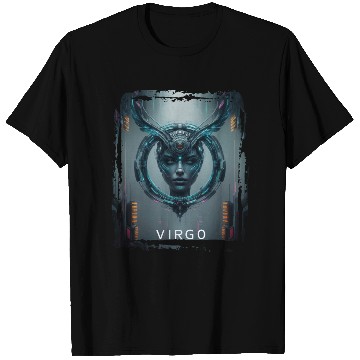 Discover Zodiac sign Virgo in cyberpunk era Future T Shirts