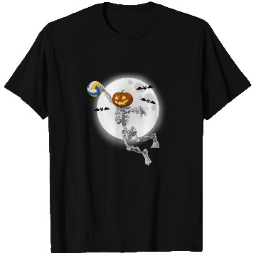 Discover Volleyball Skeleton Volleyball Player Halloween T Shirts