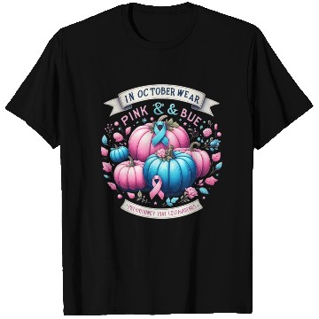 Discover In October Wear Pink & Blue Pregnancy Infant T Shirts
