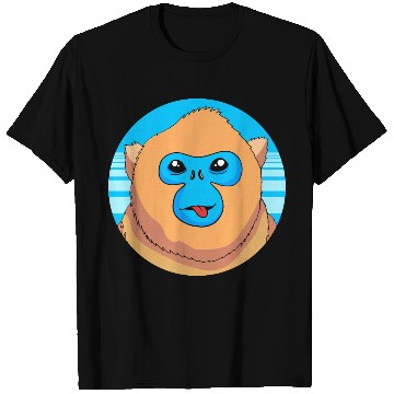 Discover Monkey Lover Cute Snub Nosed Monkey Face T Shirts
