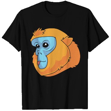 Discover Monkey Lover Golden Snub Nosed Monkey Face T Shirts