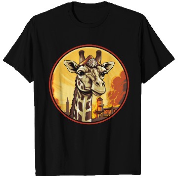 Discover Firefighter giraffe T Shirts