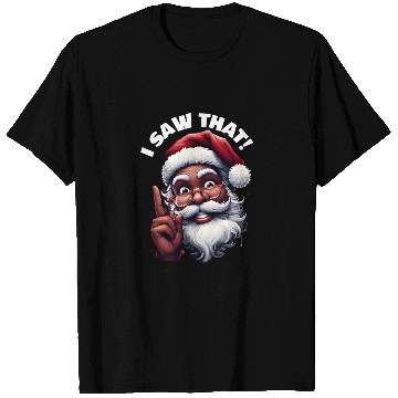 Discover Santa's Watching Festive African American Santa T Shirts