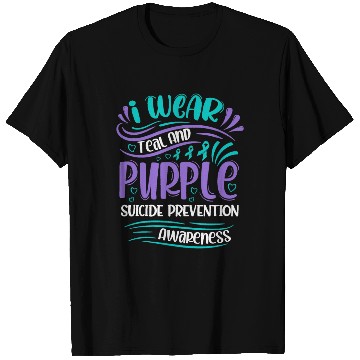 Discover Wellness Collection - I Wear Purple & Teal T Shirts
