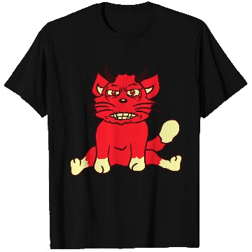 Discover Demon Monster Cat Halloween Fun Horror Devil Horns T Shirts