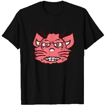 Discover Demon Monster Cat Halloween Fun Horror Devil Horns T Shirts