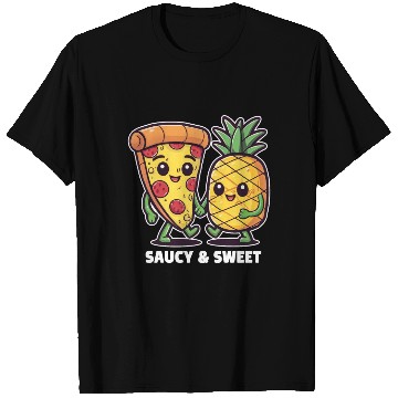 Discover Funny Cute Kawaii Pizza Pineapple Friends Saucy T Shirts