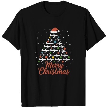Discover Merry Christmas Airplane Tree Vacation T Shirts