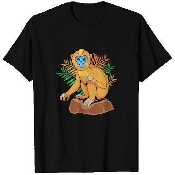 Discover Funny Golden Snub Nosed Monkey Sitting T Shirts