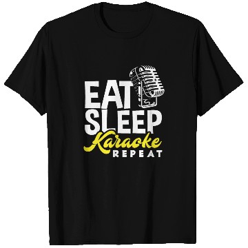 Discover Eat Sleep Karaoke Repeat Microphone Music T Shirts