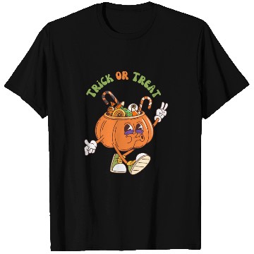 Discover Groovy Pumpkin-Trick or Treat. T Shirts