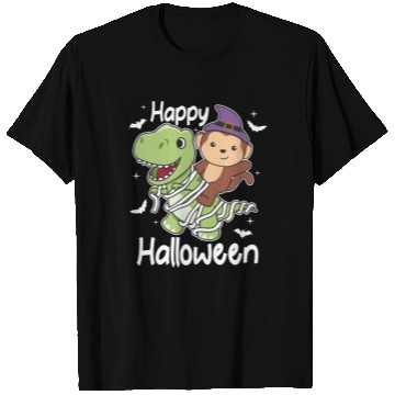Discover Monkey Happy Halloween T-rex Mummy Costume T Shirts