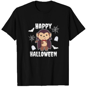 Discover Monkey Happy Halloween Cute Vampire Costume T Shirts