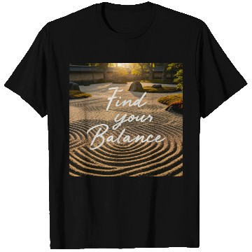Discover Find Your Balance Tranquil Sand Lines Collection T Shirts