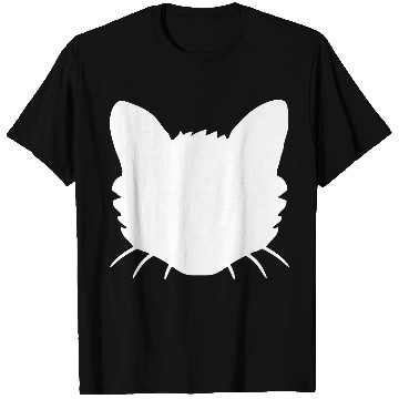 Discover Cat Face Silhouette Kitten Head Outline Outline T Shirts