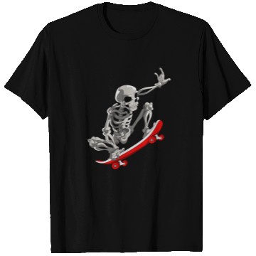 Discover Skateboarding Skeleton Halloween Skater Skateboard T Shirts