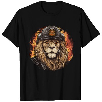 Discover Fireman lion T Shirts