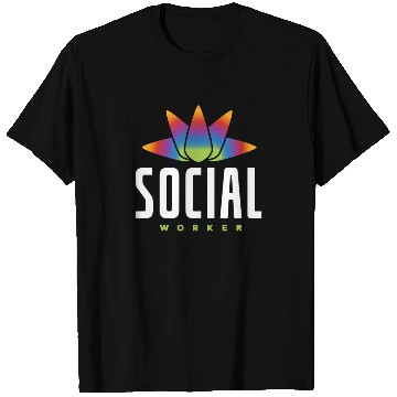 Discover Social Worker Rainbow Lotus T Shirts