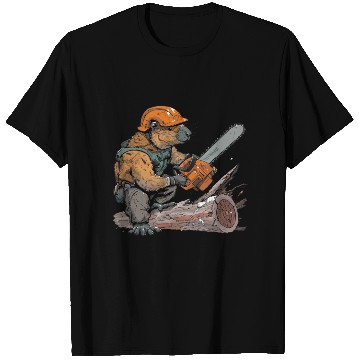 Discover Beaver Lumberjack Chainsaw T Shirts