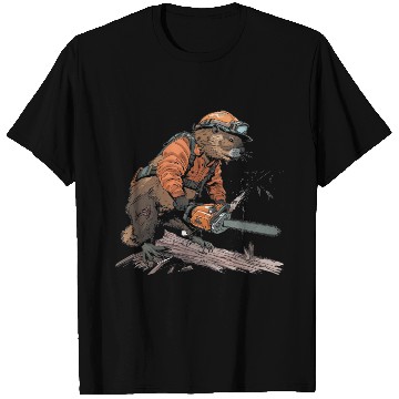 Discover Beaver Lumberjack Chainsaw T Shirts
