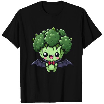 Discover Cute Halloween Broccoli Vampire Cartoon T Shirts