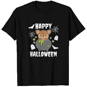 Discover Deer Happy Halloween Cauldron Bat T Shirts