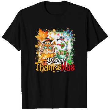 Discover Merry Thanksmas Turkey Snowman Coffee latte cup T Shirts
