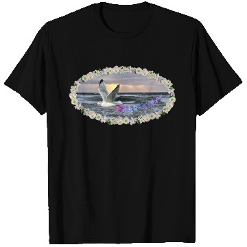 Discover sea beach sunset seagull kitsch flashy magic T Shirts