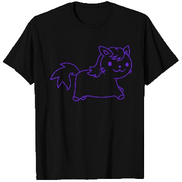 Discover Little Pony Cat Face Little Small Horse Riding Fun T Shirts