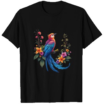 Discover Fantastical Bird Of Paradise Painting T Shirts