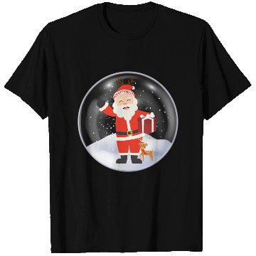 Discover Santa’s Joy: Christmas Snow Globe T Shirts