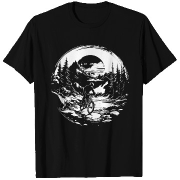 Discover Mountain Biker Graphic T Shirts