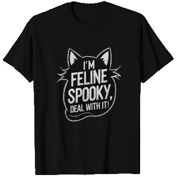 Discover I’m Feline Spooky Cat Halloween Saying T Shirts