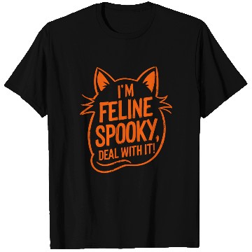 Discover I’m Feline Spooky Cat Halloween Saying T Shirts