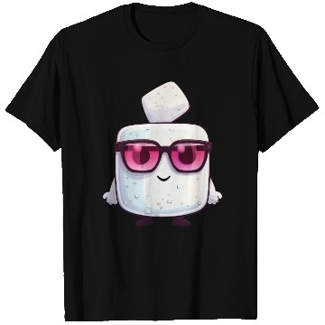 Discover Kawaii Marshmallow with Sunglasses T Shirts