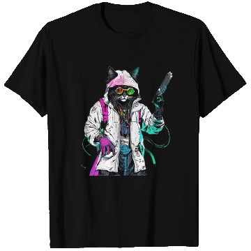 Discover Rastafari Cyberpunk Bad Cat T Shirts