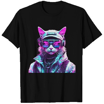 Discover Mystical Cyberpunk Bad Cat T Shirts