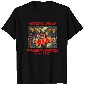 Discover Monkeying around in foreign countries since 1947 T Shirts
