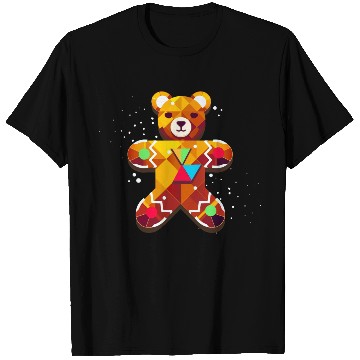 Discover cute gingerbread bear - festive christmas design T Shirts