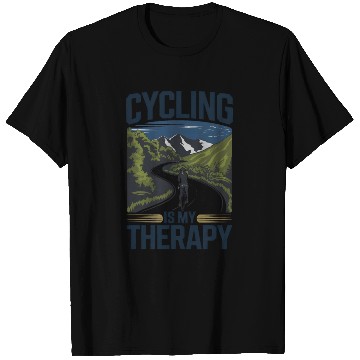 Discover Cycling is My Therapy T Shirts