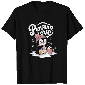 Discover Penguin Love Winter Wonderland Cozy Vibes T Shirts