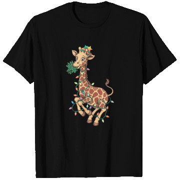 Discover Funny Christmas Tree Giraffe Lover Gift Love Giraf T Shirts