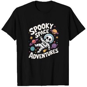 Discover Spooky Space Adventures with Astronaut Skull T Shirts
