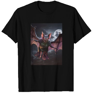 Discover monster zombie bat glowing red eyes halloween T Shirts