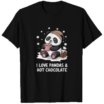 Discover I Love Pandas & Hot Chocolate Cozy Vibes T Shirts